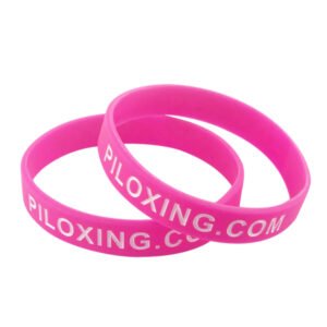 SILICONE WRISTBAND DEBOSSED COLOUR FILLED